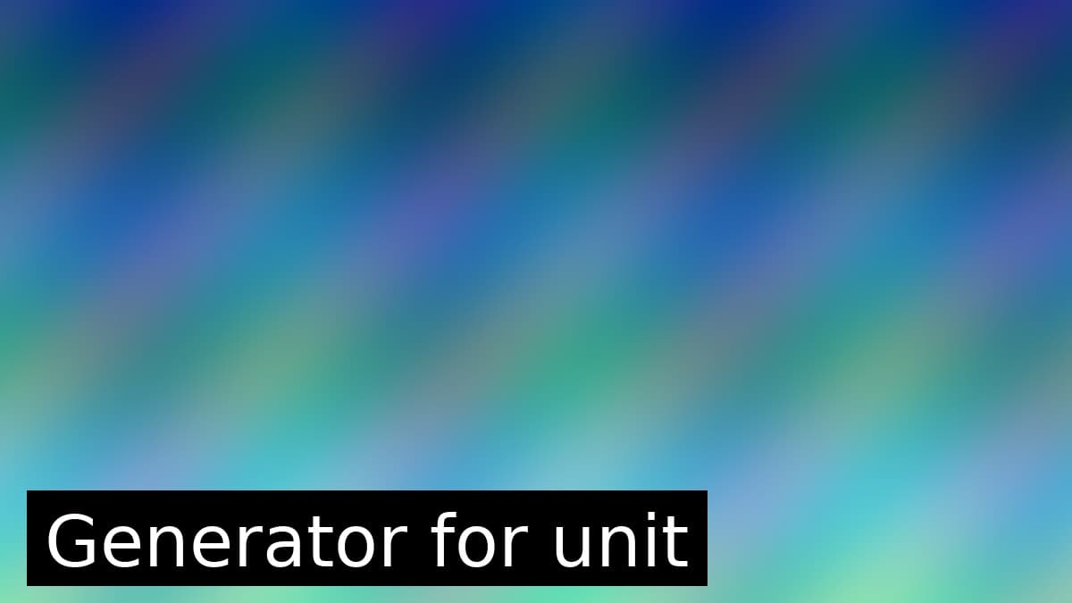 Генератор для підрозділу